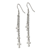Sophia Jewelers Stainless Steel Polished Multi Strand Dangle Earrings